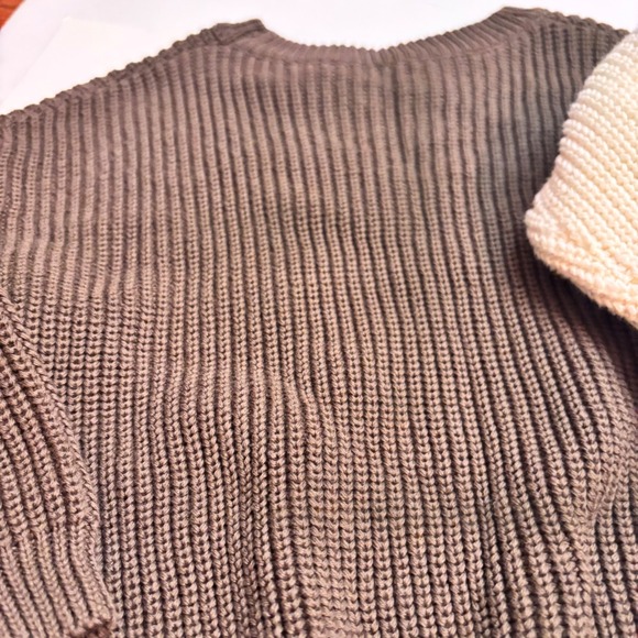 Kids Knit Sweater Set Long Sleeve Pullover Crew Neck Cozy Warm Cabin Core 2t/3t - Picture 3 of 4